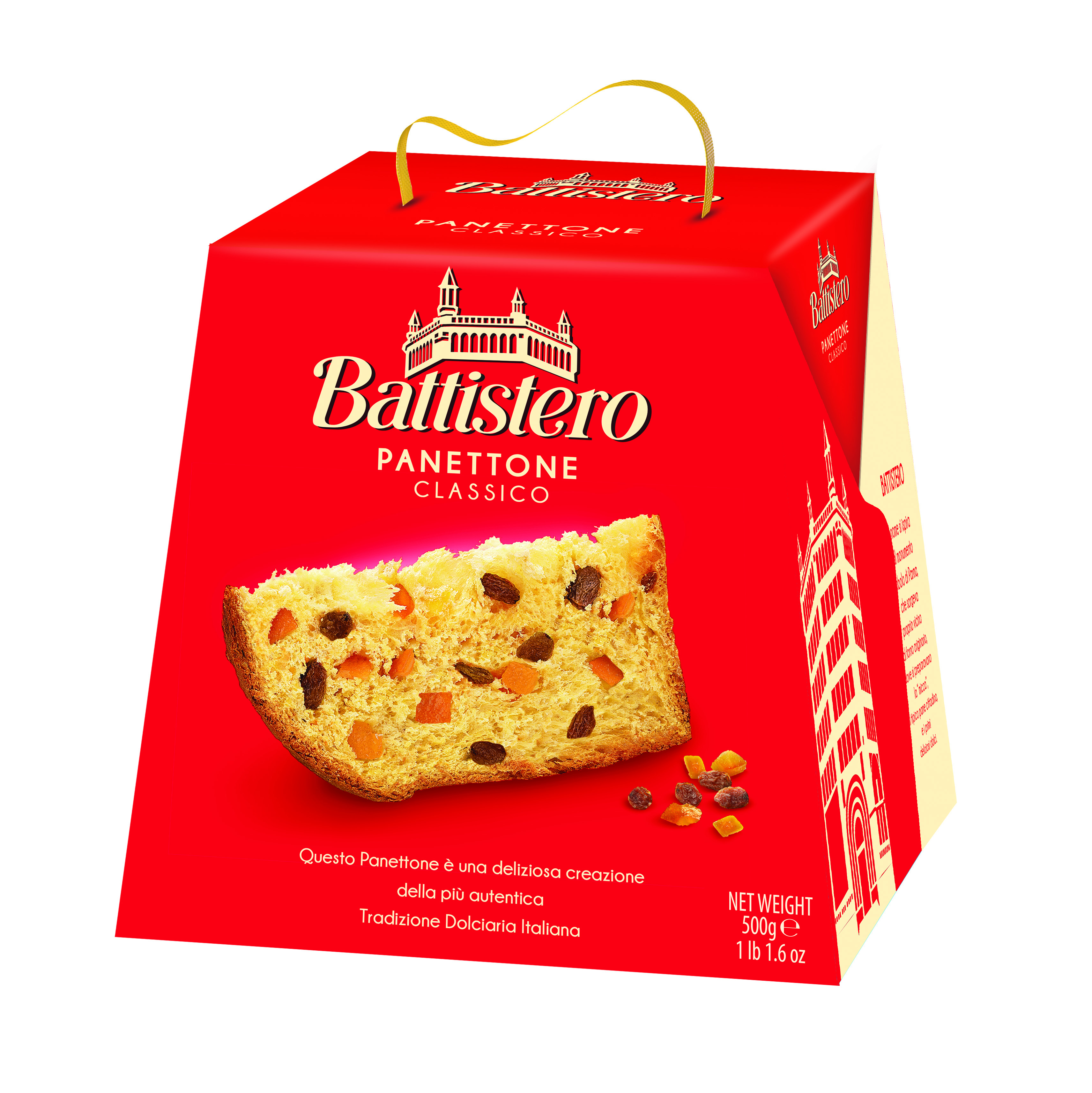 Панеттоне Battistero, изюм/цукаты, на сливочном масле. Купить интернет-магазине Olivaitalia