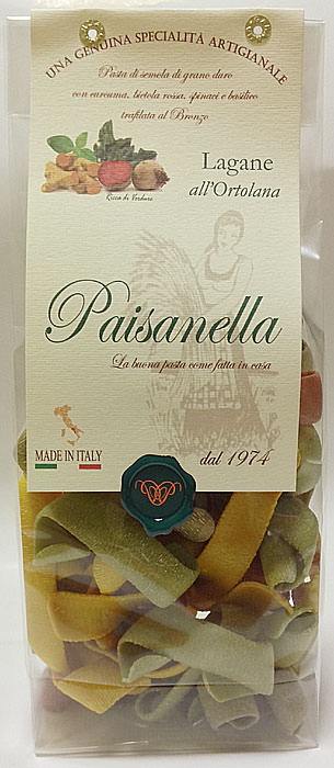 Паста c "овощами с грядки" - Lagane, Paisanella, 500г 