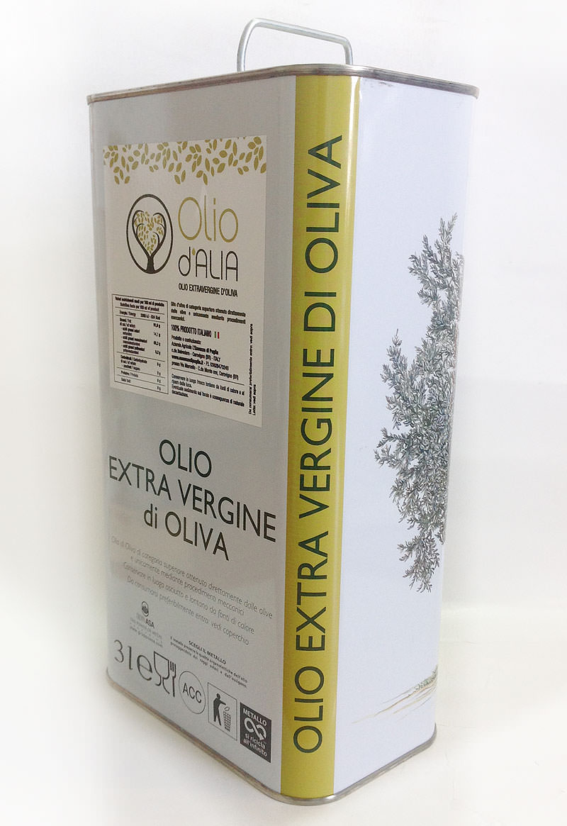 Масло оливковое Olio d'Alia, 3000мл. Купить интернет-магазине Olivaitalia