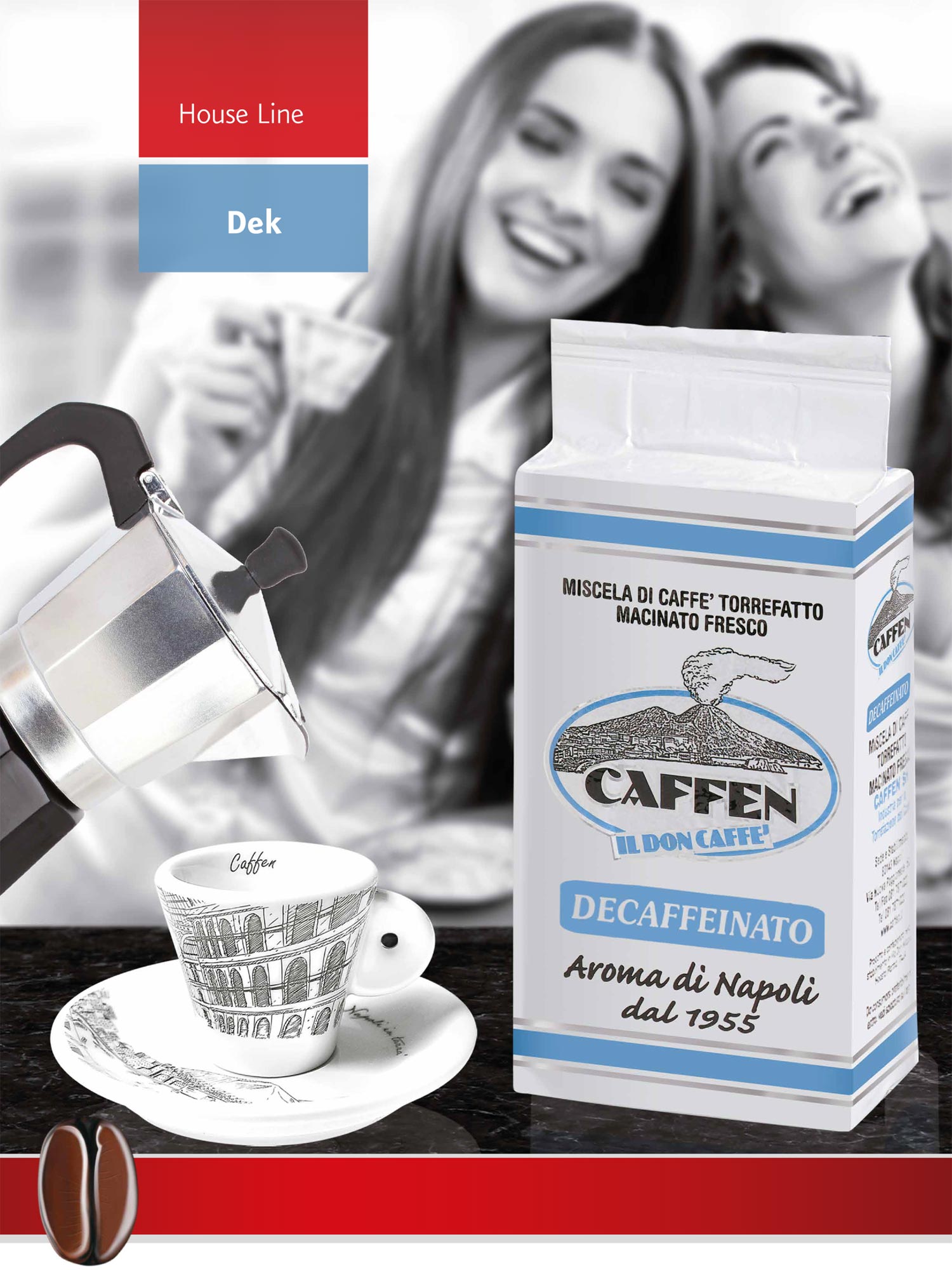 Кофе молотый без кофеина, бленд Decaffeinato. Купить интернет-магазине Olivaitalia